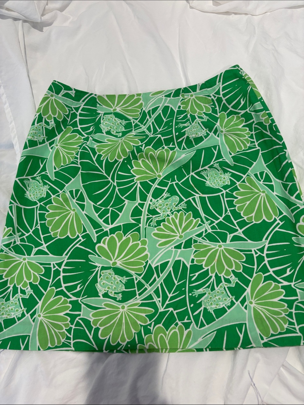 Lilly Pulitzer Green Floral Mini Skirt